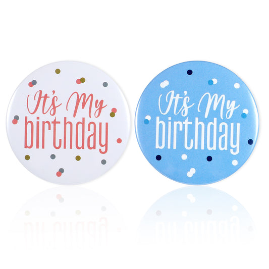 2pcs It's My Birthday Button Birthday Pin Happy Birthday Badge Pins Birthday Button Happy Button Birthday Girl Pin Birthday Boy Pin Party Birthday Pins for Adults Men Women Party Decorations