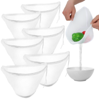 6pcs Bowl-Shaped Nylon Nut Milk Bag Organic Cotton Cheesecloth Bags Reusable Straining Fine Mesh Food Strainer Bag Cloth Strainer for Juicing Almond Milk Tea Greek Yogurt (Small Medium Large)