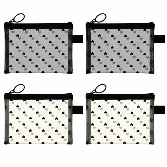 Bruislard 4 Pcs Small Make Up Bag Mesh Cosmetic Pouch with Zipper