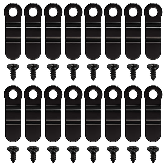 100Pcs Metal Picture Frame Turn Buttons Fasteners with Screws, Picture Frame Backing Clips for Hanging Photos Posters Drawing Crafts, Framing Supplies (Black)