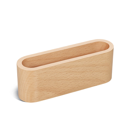 Bruislard Business Card Holder for Desk Wood Business Card Organizer Minimalist Wooden Desk Organizer Desktop Businesses Cards Display Stand for Office Home Tabletop Exhibition