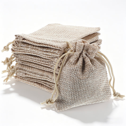 20 Pcs Small Burlap Bags With Drawstring, Burlap Sacks 3.5x2.7 Inch Small Burlaps Gift Bags Burlaps Bag Reusable For Christmas Wedding Party And Diy Crafts Candy Packing