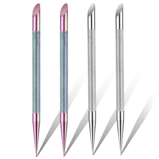 4 Pack Nail Scraper, Cuticle Pusher, Cuticle Remover Tool Stainless Steel for Professional Pedicure Nail Art Care Fingernails Toenails Manicure