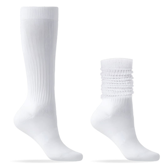 salbsever 1 Pair Women's Slouch Socks Knit Knee High Boot Long Sock Cotton Stacked Socks Extra Long Soft Slouchy Socks Pack Cotton Tube Scrunch Sock for Women
