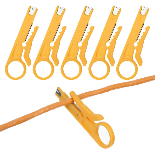 Mini Wire Stripper 5 Pack Cable Stripper Network Wirestripper Punch Down for Telephone and Computer UTPCable, Network Wire Cable, Rj45/Cat5/Cat-6