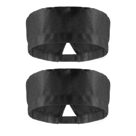 Xthrotsenk 2Pcs Unisex Black Chef Hats for Adults Sushi Hat Chef Beanie for Men Women Kitchen Cap Breathable Kitchen Hat Adjustable Chefs Skull Cap for Cooking Baking