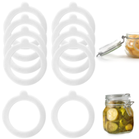 10pcs Rubber Seals for Glass Jars, 3.75" Silicone Jar Gaskets Silicone Gasket, Rubber Gasket for Glass Jars Replacement Leak Proof Jar Seal Accessories, Suitable for Mason Jars Jar Lids