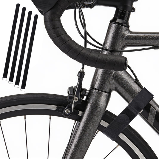 4 PCS Bike Rack Straps, Black Bike Straps for Racks, Adjustable Bikes Wheel Stabilizer Strap with Durability Hook Bicycle Strap for Car Transportation and Wall Mount Storage, Camping Equipment