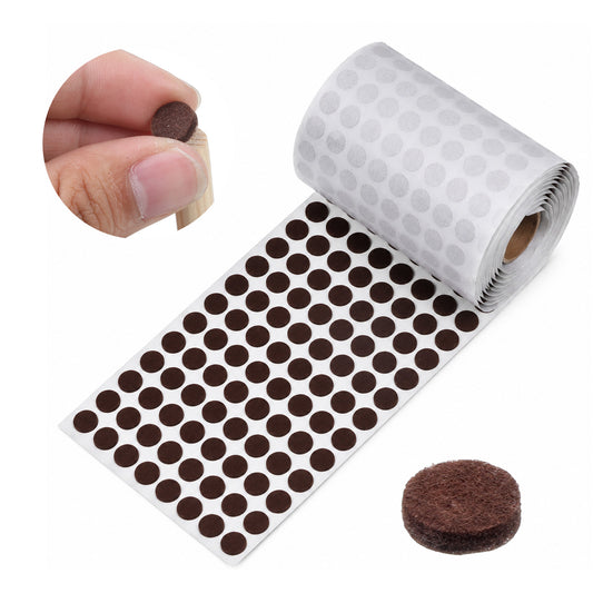 1000Pcs Small Felt Pads for Coaster Bottoms Dots 3/8" Felt Pads for Cabinet Door Bumpers Self Adhesive Felt-Furniture Pad Feet for Chair Legs Round Felt-Hardwood Floor Protectors for Kitchen, Brown