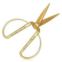 Ribbon Cutting Scissors, Grand Opening Scissors Stainless Steel Sewing Scissor Gold Scissor All Purpose for Grand Opening Ceremonies, Special Events and Ceremonies, Right/Left Handed 6.6"
