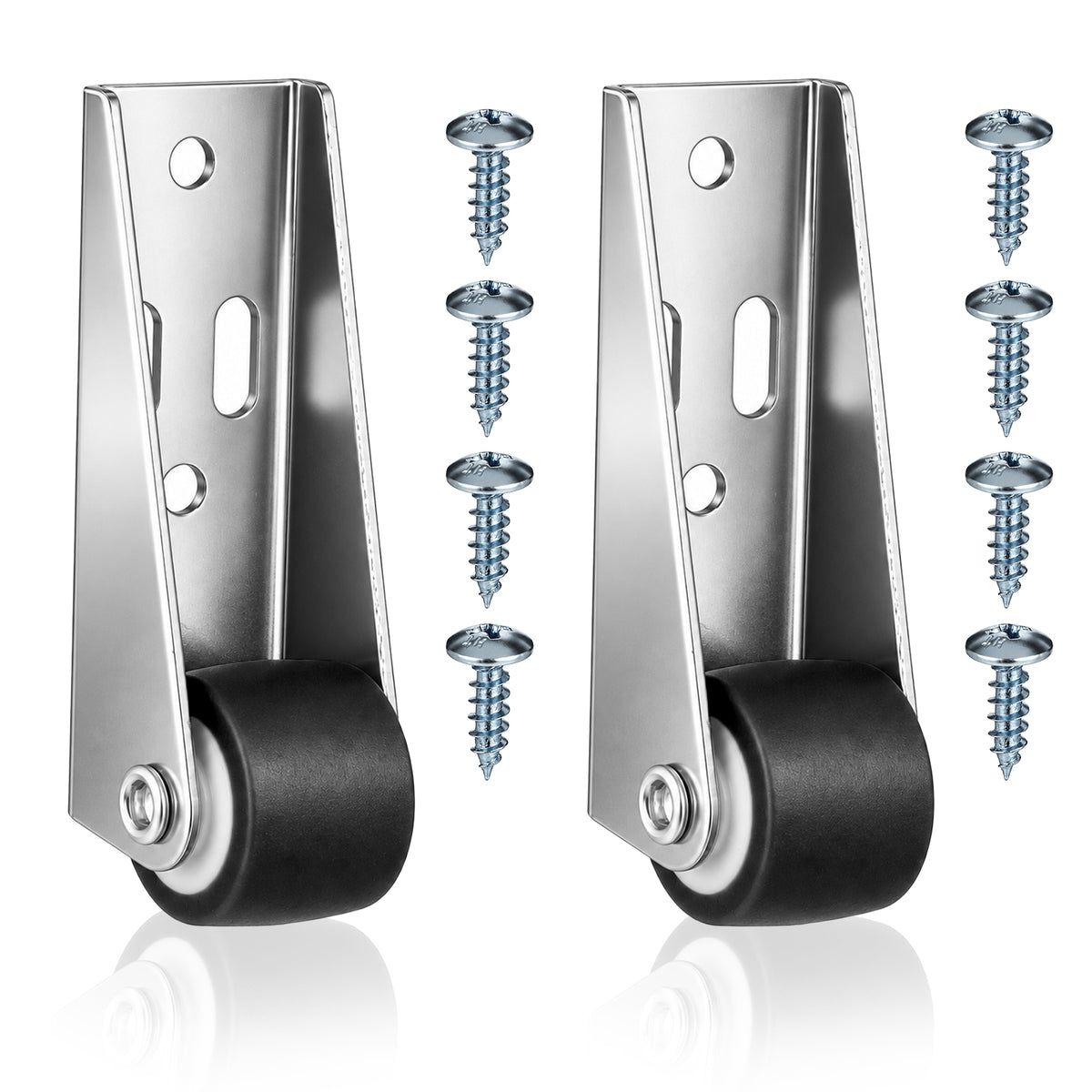 2 Pcs Gate Caster Wheels Replacement 2.95" x 0.96" Door Support Wheel