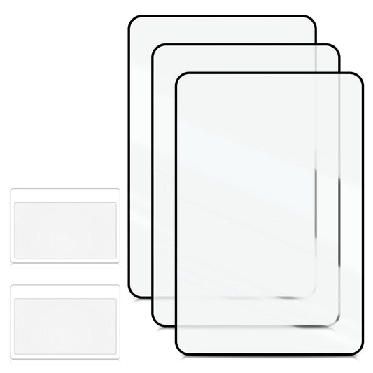 Page Magnifier for Reading, 5 Pcs 3 X Reading Magnifier for Books Lightweight Full Page Magnifier Plastic Fresnel Lens for Elderly and People with Low Vision Reading Small Prints, Maps and Books
