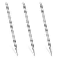 3 Pcs Nail Toenail Cleaner Tool Stainless Steel Cuticle Pusher Professional Nail Cleaner Tool Remover Dead Skin Polish Peeler Cutter for Fingernails Toenails Manicure