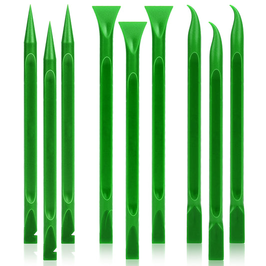 9 PCS Plastic Scraper Tool No Scratch, Cleaning Scraper Crevice Cleaning Tool Multi-Use Paint Scraper Tool for Tight Spaces & Crevices for Removing Food, Labels, Stickers, Paint, Grease, Oil Stains