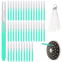 40 Pcs Multiplesize Shower Head Cleaner Tool Tiny Shower Head Cleaning Brush Anti-Clogging Showerhead Cleaner Picks with Stiffer and Denser Bristles for Small Gap Hole Cleaning