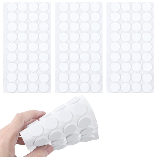 200 Pcs Mini Foam Felt Pads, Round Self Adhesive Felt Pads 0.79 Inches Self Stick Pads Furniture Felt Pads for Cabinet Furniture Desks Doors Floor Drawers White