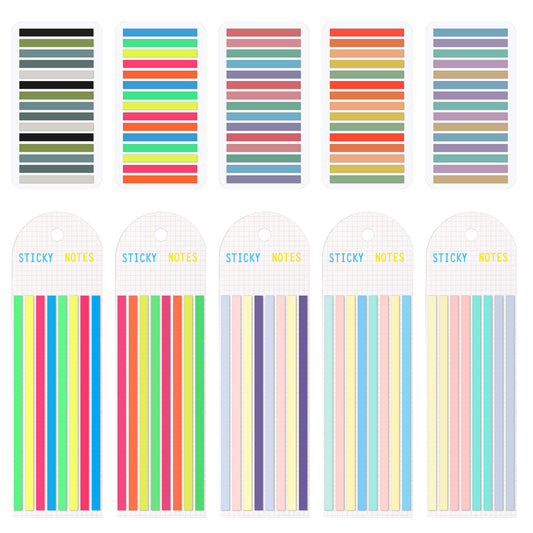 2300 Pcs Highlighter Strips Tabs Transparent Highlighter Tape Reusable Long Highlighting Sticky Tabs Page Markers Index Tabs for Books Office Supplies