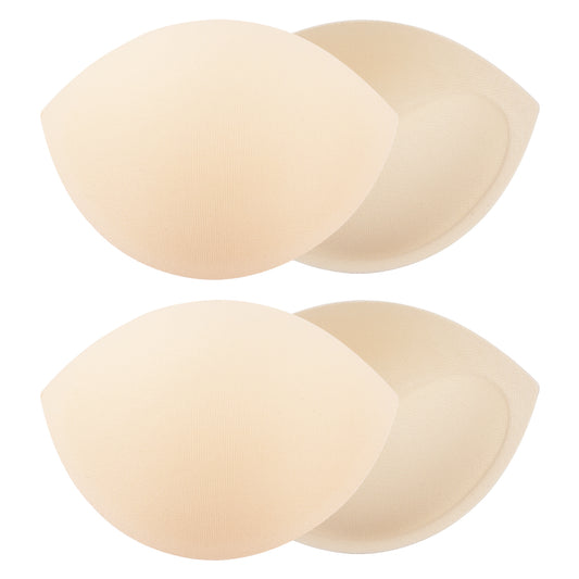 2 Pairs Women's Push Up Bra Pads Inserts Breast Enhancers, Padded Bra Cups Insert or Sew In, Large Cup Bust Lifter, Breast Enhancer Cups, Replacement Bra Pad Inserts Add 1-2 Cups Size Fits A B C D Cup