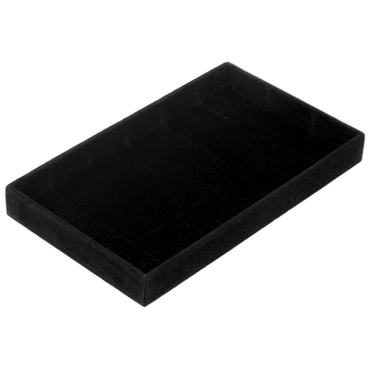 Stackable Jewelry Trays Black Velvet Stackable Jewelry Display Tray Jewelry Organizer Tray Showcase Display Empty Plate Bracelet Ring Earring Necklace Organizer Tray for Store Countertop Tray Case