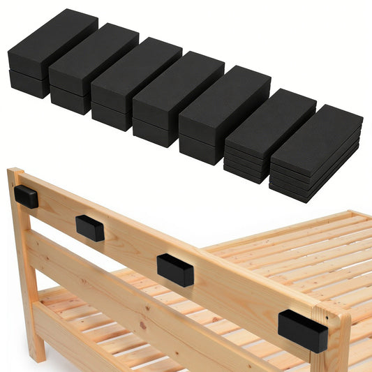 20 PCS Furniture Wall Protectors, EVA Foam Headboard Stoppers for Wall, 10Pcs (15mm Thick) + 10Pcs (5mm Thick) Couch Walls Protector, EVA Foam Anti Vibration Furniture Pads for Walls, Black