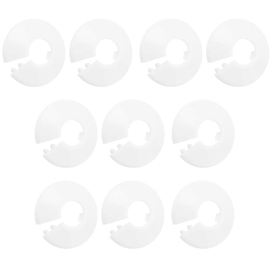 10 Pcs Radiator Pipe Covers White Plastic Radiator Pipe Collars Pipe Sleeve Covers Radiator Pipe Caps Cover for 15 mm Diameter Pipe