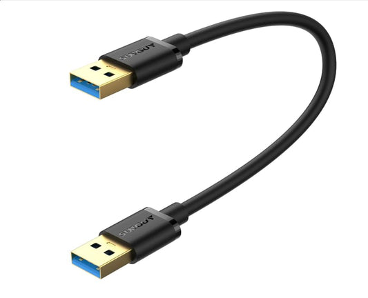FdcZeyxior USB to USB Cable 0.9FT Short, USB3.0 Cable Male to Male