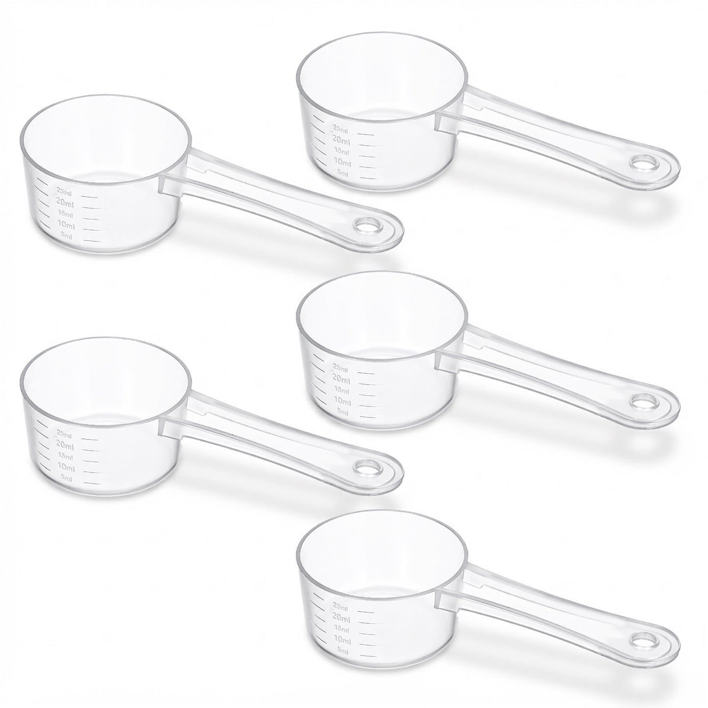 5 PCS Plastic Measuring Spoons 2 Tablespoon Scoop 30 ml Capacity