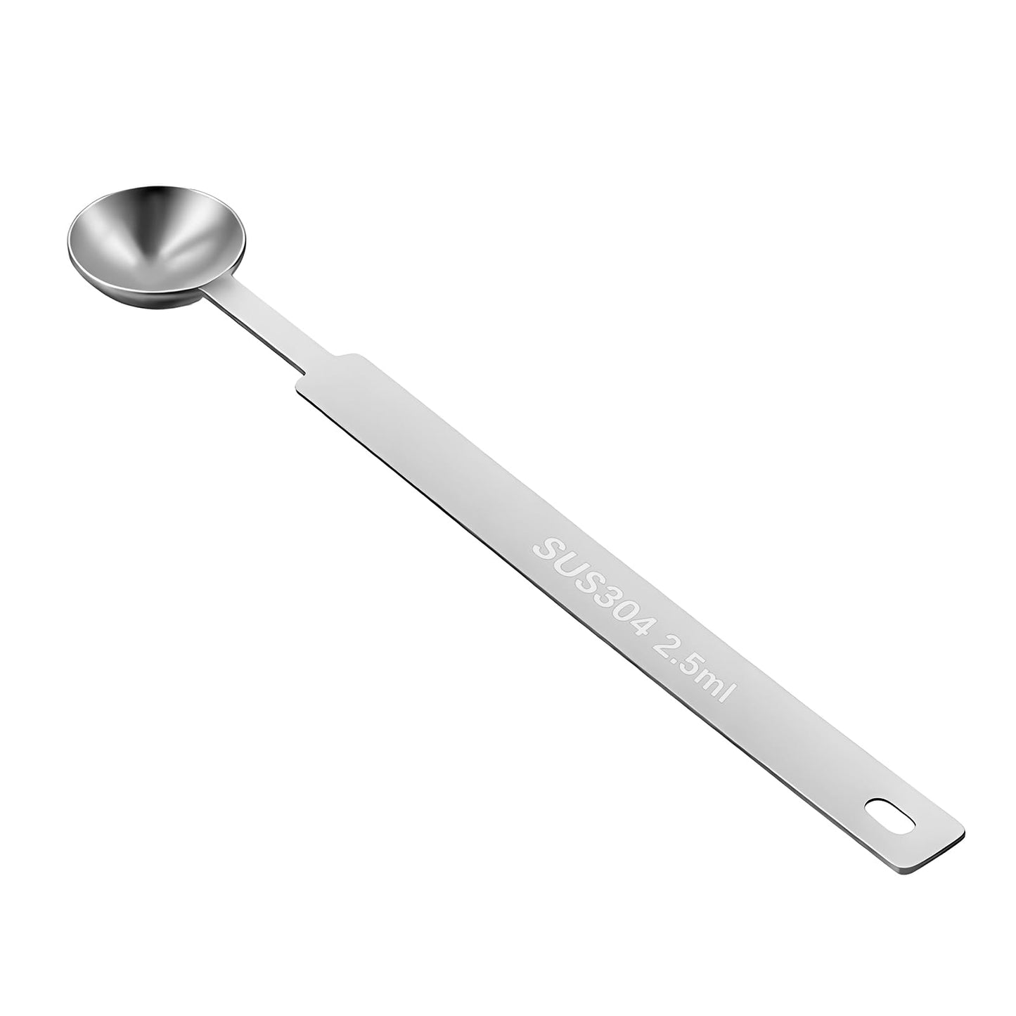 1/2 Teaspoon Scoop (1/2tsp, 1/6tbsp, 2.5ml), Long Handle Single Measuring Scoop, Stainless Steel Individual Scoops for Measuring Coffee Grains Spices Cereals Cooking Supplies