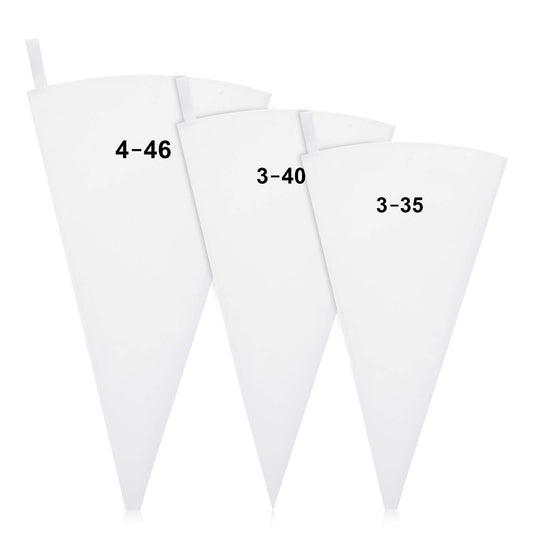 3 Pcs Reusable Piping Bags, 14,16,18 Inch Canvas Cake Decorating Bags, Pastry Piping Bags, Icing Frosting Bag Non-Slip Pastry Bags for Cakes Dessert Pastry Cupcake Cookie Decorating