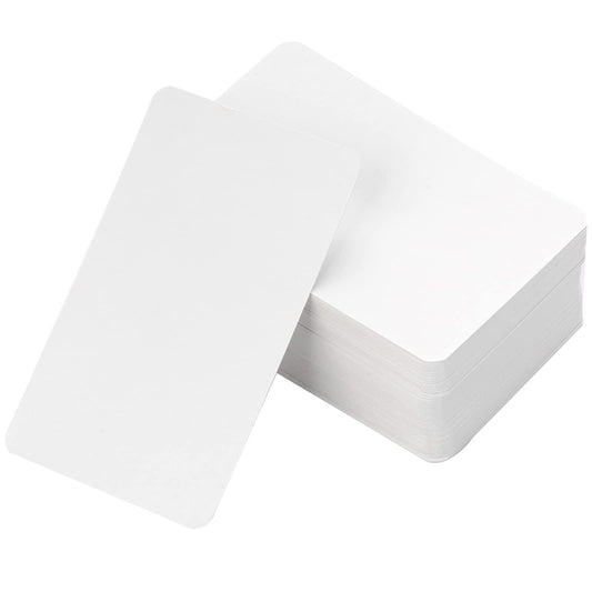 100pcs White Blank Kraft Paper Card Business Cards Kraft Note Paper Card Learning Word Card Blank Craft Paper Tags DIY Message Gift Card for New Year Thanksgiving Birthday Christmas