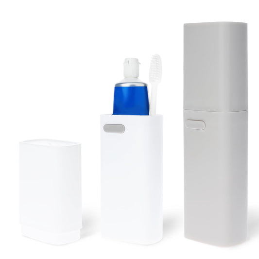 2 Pcs Travel Toothbrush Case Portable Toothbrush Holder Toothbrush Covers with Ventilation Hole Travel Toothbrush Cup with Cover Storage Container Compact Toiletries Organizer for Traveling Camping