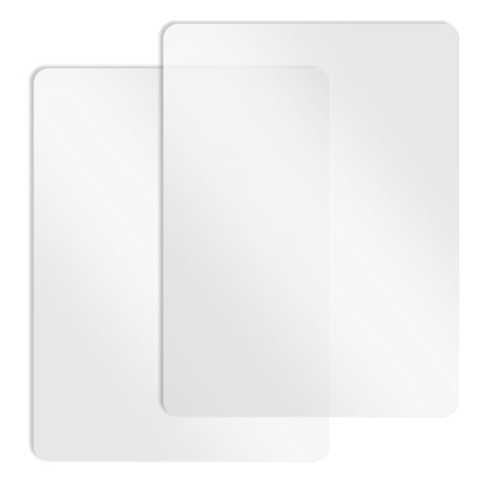 2pcs Plastic Placemats Matte Transparent Heat Resistant Washable Table Mats,Wipeable Clear Table Mat Large Vinyl Placemats for Table,Dining,Kitchen,Crafting,Hard Plastic Table Protector 15.7 X 11.8 in