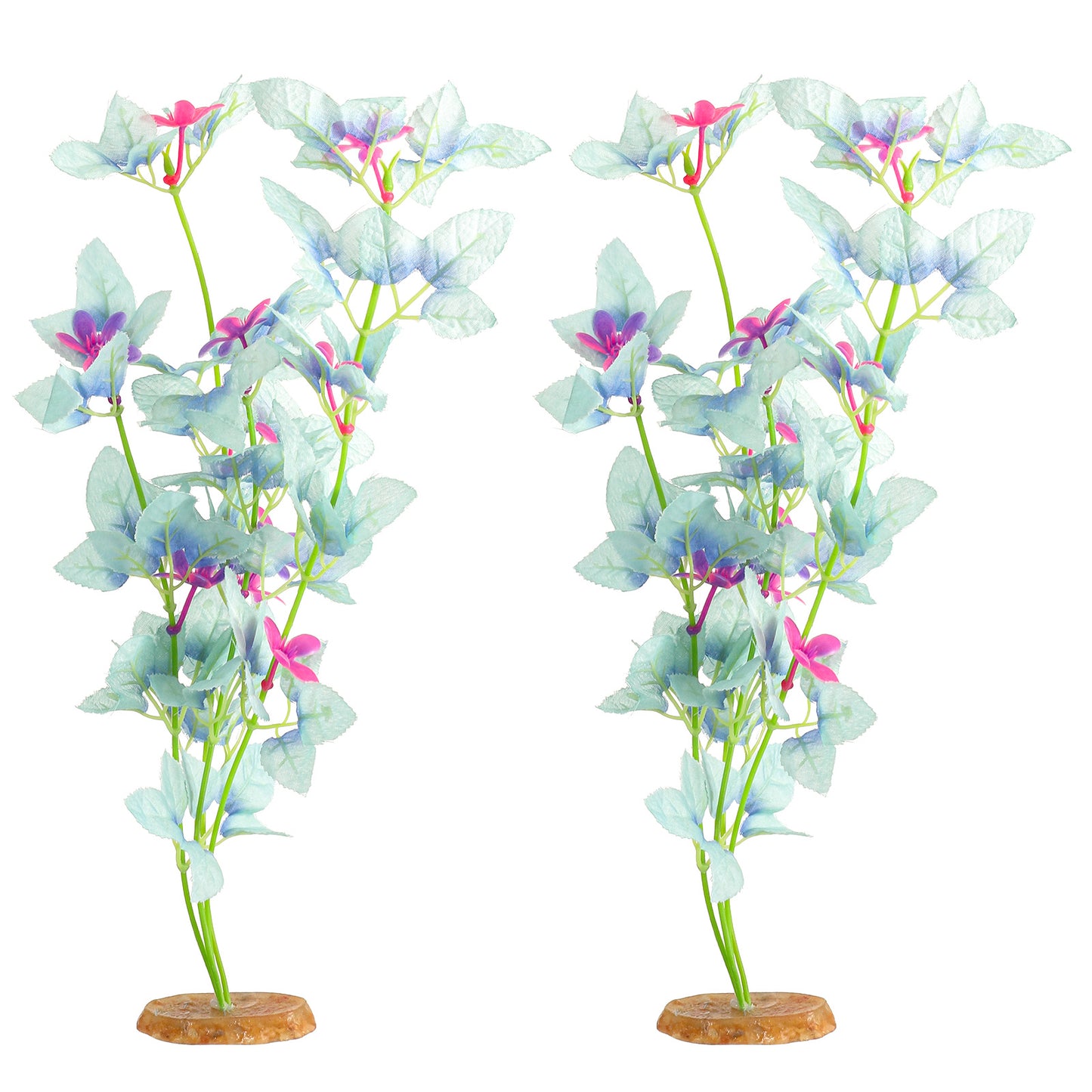 Fyntave 2Pack Artificial Aquarium Plants Decor Fish Tank Decorations 13 In