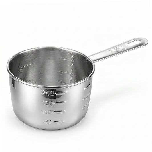 1 Cup Stainless Steel Measuring Cup, Single Measuring Cups (8 oz | 235 ml) Metal Measurings Cups Kitchen Gadgets for Cooking Baking, Laundry Detergent, Wet and Dry Ingredients