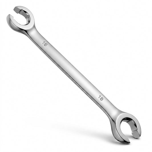 Zelphvt Double Open End Flare Nut Wrench, 16mm 18mm Silver