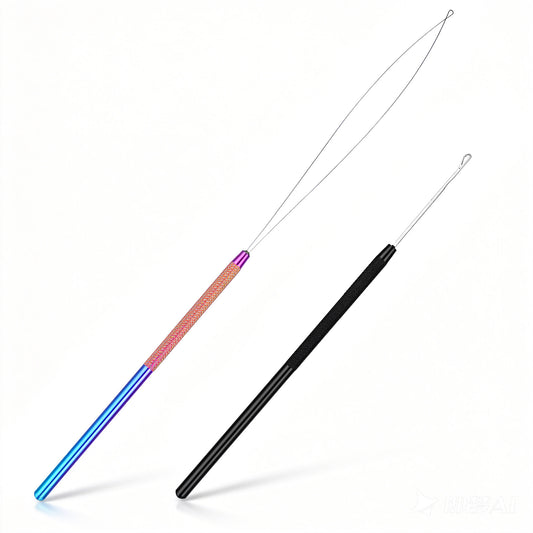 Hair Tinsel Tool, 2 Pcs Stainless Steel Hair Extension Loop Tool