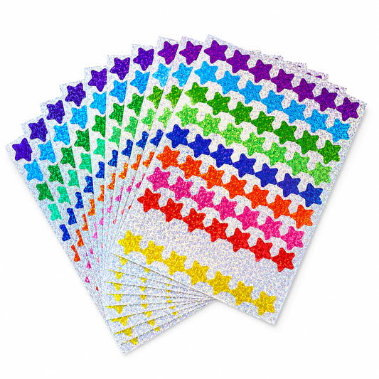 2240 Pcs Small Star Stickers Gold Star Stickers Self Adhesive Shiny Stars Sticker for Reward Chart Colorful Stars Nail Holographic Rainbow Sticker
