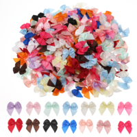 300 Pcs Mini Satin Ribbon Bows Mini Bows for Crafts Small Tiny Bows Multicolor DIY Craft Decoration for Sewing Presents Hair Accessories Mix Colors