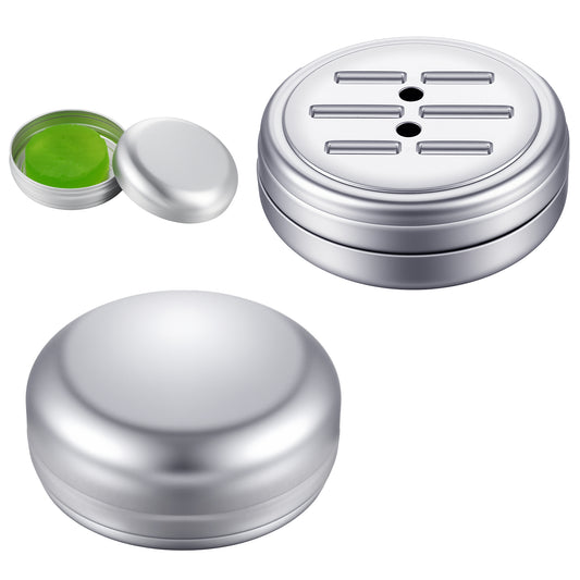 2 Pcs Soap Dish, Travel Soaps Container, Aluminum Soap Box, Silver Stainless Steel Holder With Drain, Portable Travels Soaps Box for Home Travel Gym Camping