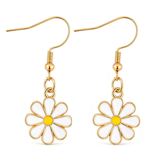Daisy Flower Earrings for Women Daisy Flower Dangle Earring