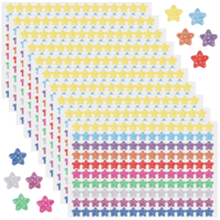 Glitter Star Stickers, 1500 Pcs 0.4 Inch Mini Star Stickers for Scrapbooking Multicolor Bling Star Decals for Behavior Chart, Student Planner, School Classroom Teacher Supplies, DIY Crafts