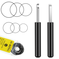 Xthrotsenk Watch Gasket Kit Rubber Gasket Ring Set for Watch Parts Repair Includes Watches Making Kits, Case Opener, Caseback Removal Tool, Battery Tool