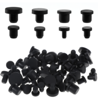 Rubber Bungs for Holes, 80 PCS Silicone Rubber Hole Plug Assorted Sizes Black Plastic T Hole Plugs Round Waterproof Button Tube End Cover for Bottles Pipes Flower Pots Powder Coating Sealing