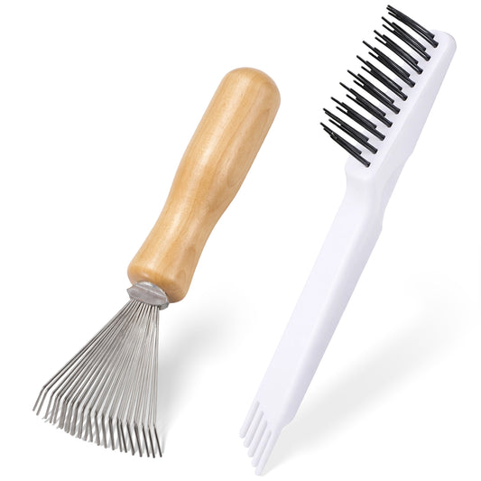 Hair Brush Cleaner, 2 PCS Hair Brush Cleaning Tool Hair-Remover Clean up Brushes Portable Comb Cleaner Tool for Removing-Hair, Dust Home and Salon Use