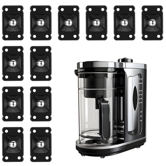 Small Caster Wheels, 12 Pieces Self Adhesive Rollers for Appliances Countertop Mini Caster Wheel 360°rotation Universal Appliance Wheels for Kitchen Appliances on the Counter Small Furniture Trash Can