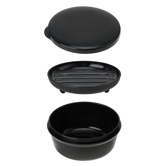 Travel Soap Box Portable Circular Seal Handmade Soap Box Shampoo Bar Tin Containers Travel Soap Case Holder Portable Shower with Lid Waterproof Self-draining Round Soap Box for Home Travel Camping Gym