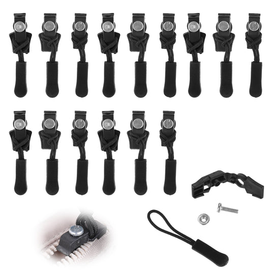 Universal Zipper Repairer 15 Pcs Universal Replacement Instant Zipper Fix Sliding Teeth Screw Head Non-Slip Fix a Zipper for Coats, Jacket, Luggage, Zippers Fasteners