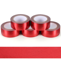 Alrhso 5 Rolls Metallic Red Washi Tape 0.59In x82FT Masking Tape Shiny Metallic Red Decorative Washi Tapes for Crafts, Scrapbooks, Journals