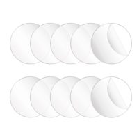 10 Pcs Clear Acrylic Circle Sheets 4 Inch Acrylic Circle Blanks 1mm Round Panel Transparent Disc Ornaments for Cake Holders Coasters Picture Frame Painting DIY Crafts