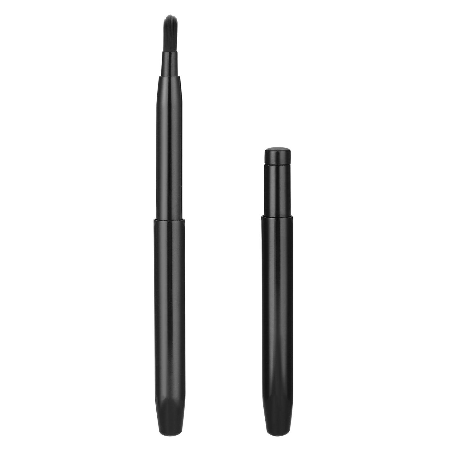 2 Pack Retractable Lip Brush for Lipstick, Lipstick Brush Lip Liner Pencil Brushes Flat Lips Balm Applicator Travel Lipliner Brushes for Lipsticks, Lipgloss, Eyeshadow Travel